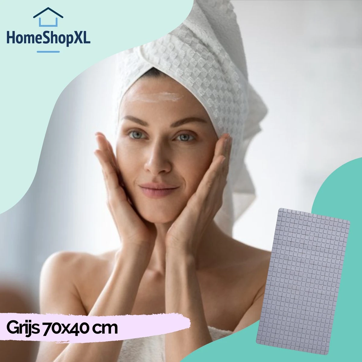 The Original - Douchemat Antislip - Grijs - 70x40cm - Antislipmat Badmat Voor Bad & Douche - Anti Slip Mat Met Zuignappen 3 The Original - Douchemat Antislip - Grijs - 70x40cm - Antislipmat Badmat Voor Bad & Douche - Anti Slip Mat Met Zuignappen - Afbeelding 3