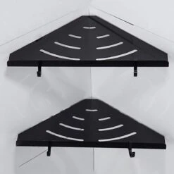 Vannons - Doucherek - Doucherek Hangend - Doucheplankje - Metaal - Set Van 2 - Zwart -Badkamer Kast Winkel 1200x1200 426