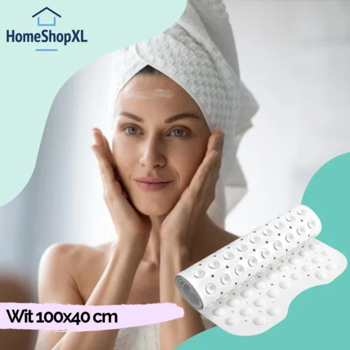 The Original - Badmat Antislip - Wit - 100x40cm - Antislipmat Douchemat Voor Bad & Douche - Anti Slip Mat Met Zuignappen -Badkamer Kast Winkel 1200x1200 4267