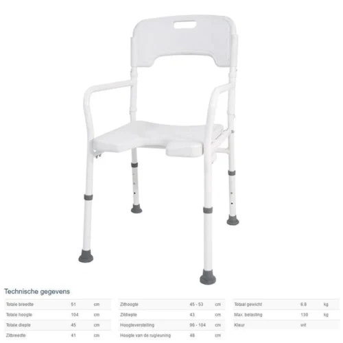 Drive Douchestoel Dsf 130 Opvouwbaar - Hygiene Uitsparing 12 Drive Douchestoel Dsf 130 Opvouwbaar - Hygiene Uitsparing -Badkamer Kast Winkel 1200x1200 4309