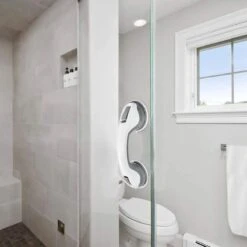 Minismus Badkamer En Douche Handgreep Met Zuignap - Zwart -Badkamer Kast Winkel 1200x1200 4321