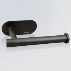 Vannons - Toiletrolhouder - WC Rolhouder Zwart Zonder Boren - Zelfklevend - WC Rol Houder RVS - Zwart -Badkamer Kast Winkel 1200x1200 453