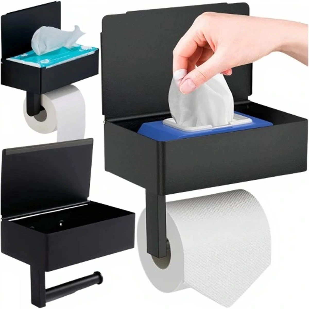 Toiletrolhouder - Plankje & Bakje - Planchet Opbergruimte - WC Rolhouder - Zelfklevend Of Borend - RVS - Waterbestendig - Rheme 1 Toiletrolhouder - Plankje & Bakje - Planchet Opbergruimte - WC Rolhouder - Zelfklevend Of Borend - RVS - Waterbestendig - Rheme