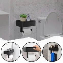 Toiletrolhouder - Plankje & Bakje - Planchet Opbergruimte - WC Rolhouder - Zelfklevend Of Borend - RVS - Waterbestendig - Rheme 23 Toiletrolhouder - Plankje & Bakje - Planchet Opbergruimte - WC Rolhouder - Zelfklevend Of Borend - RVS - Waterbestendig - Rheme -Badkamer Kast Winkel 1200x1200 468