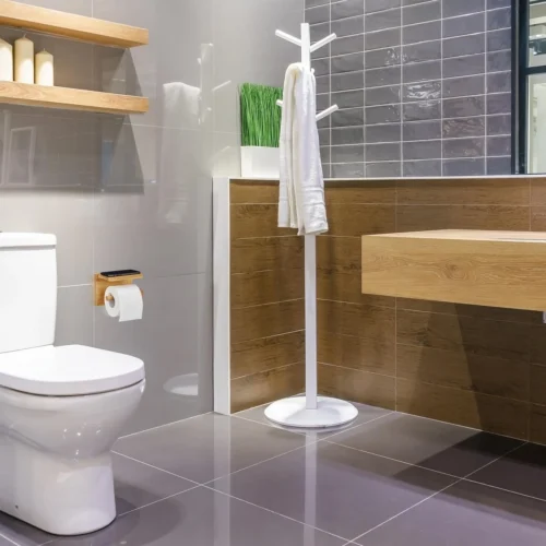Relaxdays Toiletrolhouder Met Plankje - Wc-rolhouder Bamboe - Rolhouder Toilet - Hout -Badkamer Kast Winkel 1200x1200 488