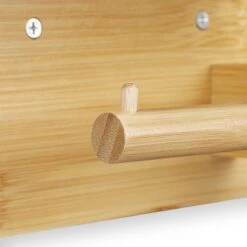 Relaxdays Toiletrolhouder Met Plankje - Wc-rolhouder Bamboe - Rolhouder Toilet - Hout -Badkamer Kast Winkel 1200x1200 489