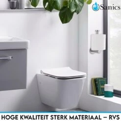 Sanics WC Rolhouder Zonder Boren - Toiletrolhouder Zelfklevend - Closetrolhouder Zilver/RVS 12 Sanics WC Rolhouder Zonder Boren - Toiletrolhouder Zelfklevend - Closetrolhouder Zilver/RVS -Badkamer Kast Winkel 1200x1200 537