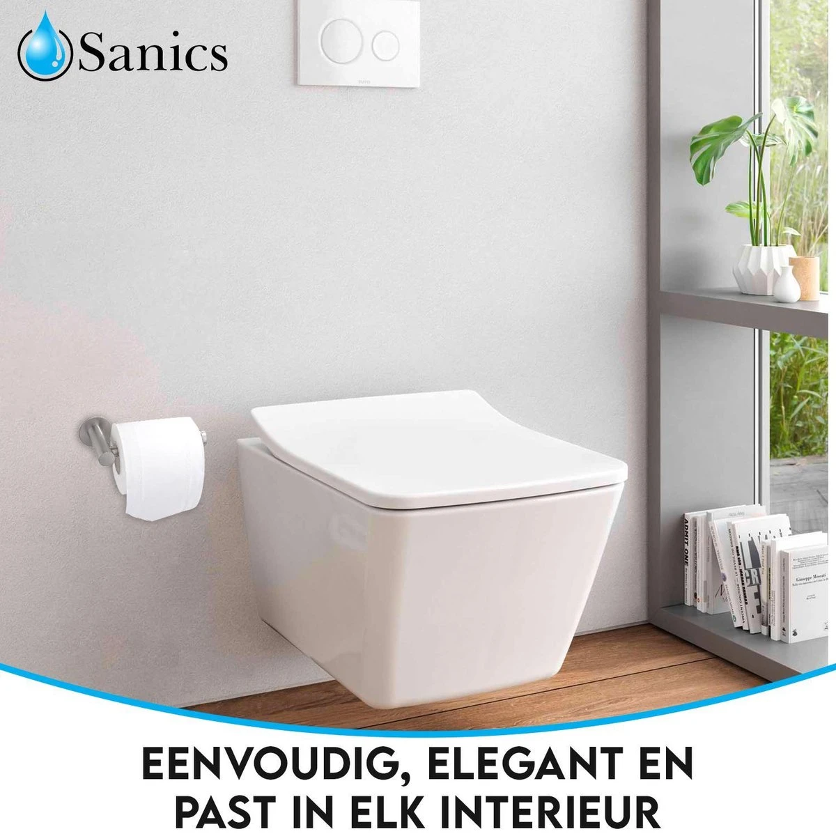 Sanics WC Rolhouder Zonder Boren - Toiletrolhouder Zelfklevend - Closetrolhouder Zilver/RVS 4 Sanics WC Rolhouder Zonder Boren - Toiletrolhouder Zelfklevend - Closetrolhouder Zilver/RVS - Afbeelding 4
