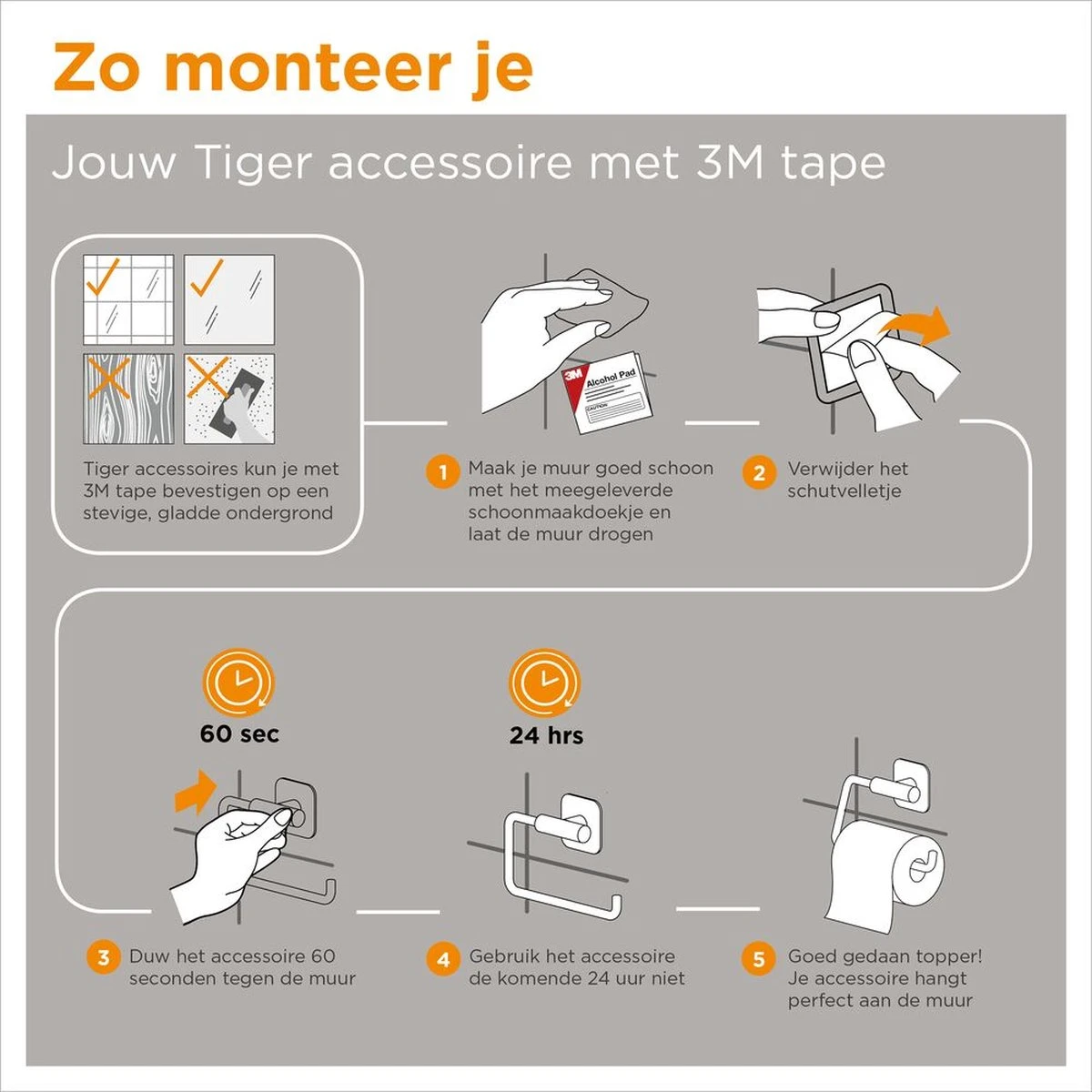 Tiger Colar - Toiletrolhouder Zonder Klep - Zwart 11 Tiger Colar - Toiletrolhouder Zonder Klep - Zwart - Afbeelding 11