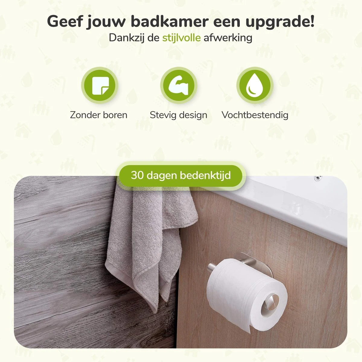 Toiletrolhouder Zonder Boren - Zilver - RVS WC Rolhouder Zelfklevend 3 Toiletrolhouder Zonder Boren - Zilver - RVS WC Rolhouder Zelfklevend - Afbeelding 3