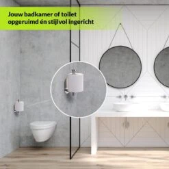 Toiletrolhouder Zonder Boren - Zilver - RVS WC Rolhouder Zelfklevend 13 Toiletrolhouder Zonder Boren - Zilver - RVS WC Rolhouder Zelfklevend -Badkamer Kast Winkel 1200x1200 662