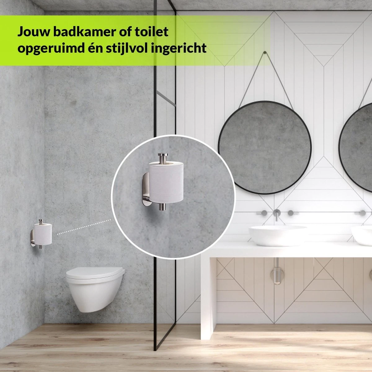 Toiletrolhouder Zonder Boren - Zilver - RVS WC Rolhouder Zelfklevend 5 Toiletrolhouder Zonder Boren - Zilver - RVS WC Rolhouder Zelfklevend - Afbeelding 5