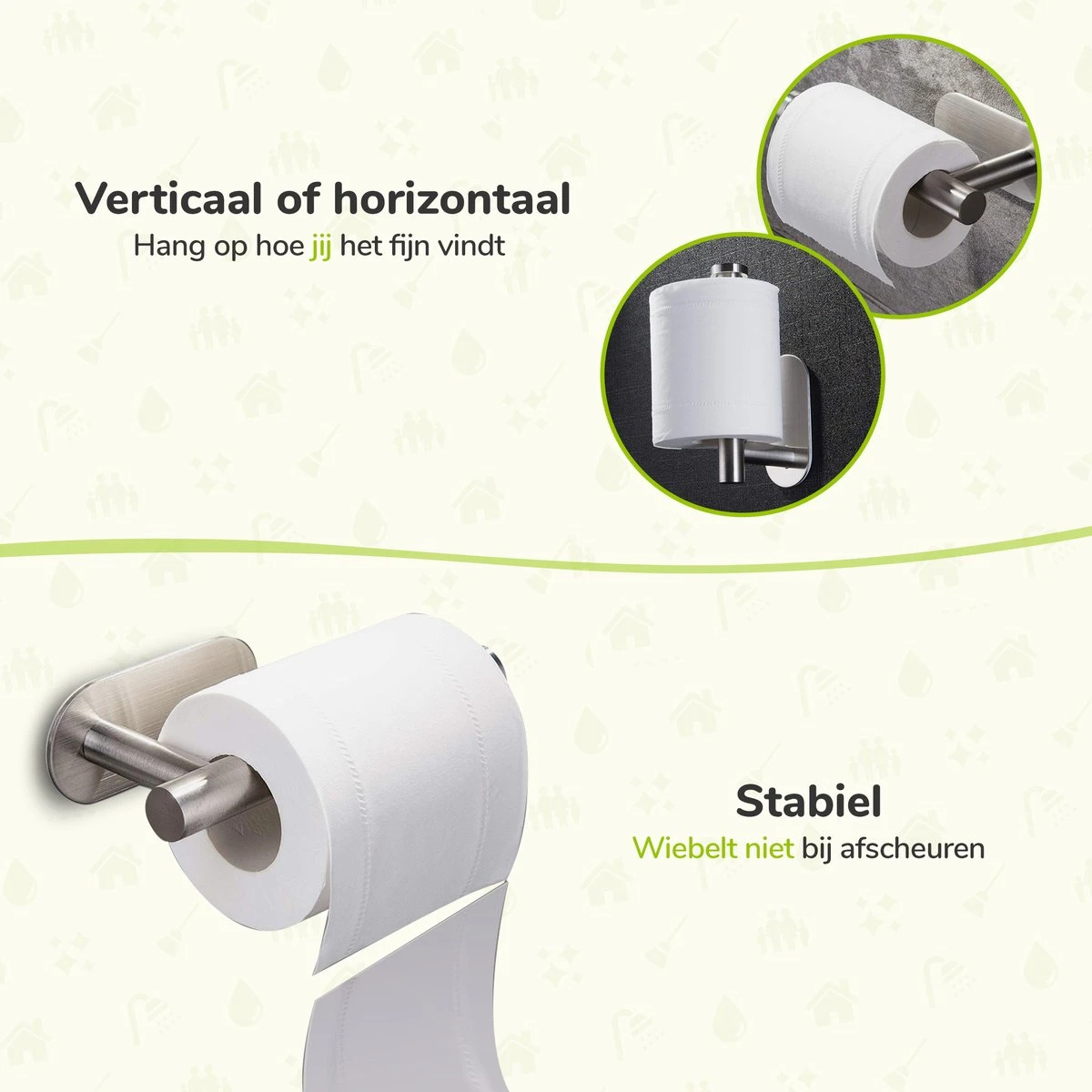 Toiletrolhouder Zonder Boren - Zilver - RVS WC Rolhouder Zelfklevend 6 Toiletrolhouder Zonder Boren - Zilver - RVS WC Rolhouder Zelfklevend - Afbeelding 6