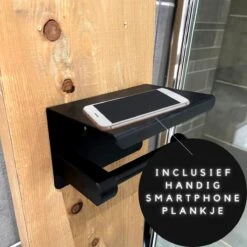 WC Rolhouder - Zelfklevend Toiletrolhouder Met Plankje - WC Papier Houder Zonder Boren - WC Rolhouder Met Plankje - Toiletrolhouder - Toiletrolhouder Zwart - Fienosa -Badkamer Kast Winkel 1200x1200 698