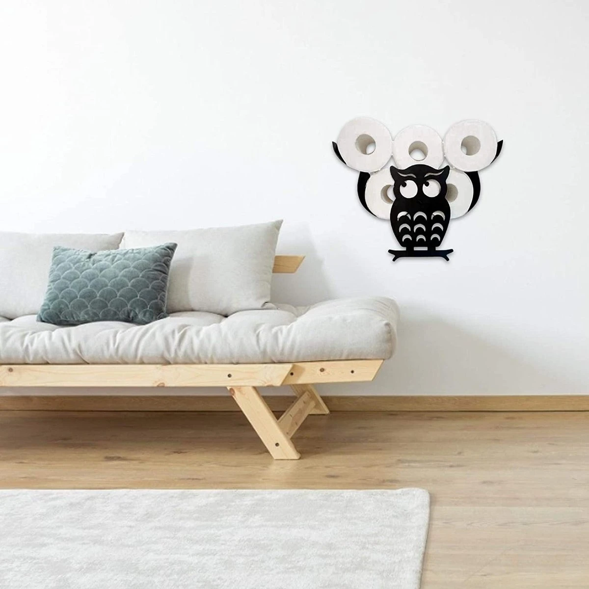 Sens Design Toiletrolhouder – Wc Rolhouder – Hangend - Uil 7 Sens Design Toiletrolhouder – Wc Rolhouder – Hangend - Uil - Afbeelding 7