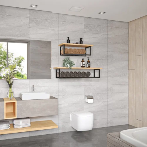 SaniDreams Carbon Handdoekenrek L Zwart - Staal - 90x25x20cm -Badkamer Kast Winkel 1200x1200 774