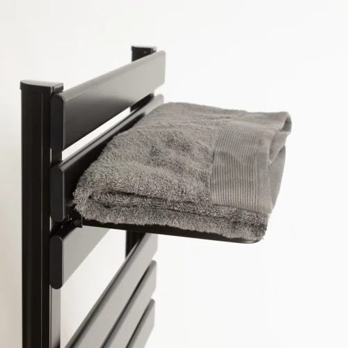 CREATE WARM TOWEL 500W - Elektrisch Handdoekenrek Voor Aan De Muur Met Plank - Zwart -Badkamer Kast Winkel 1200x1200 802