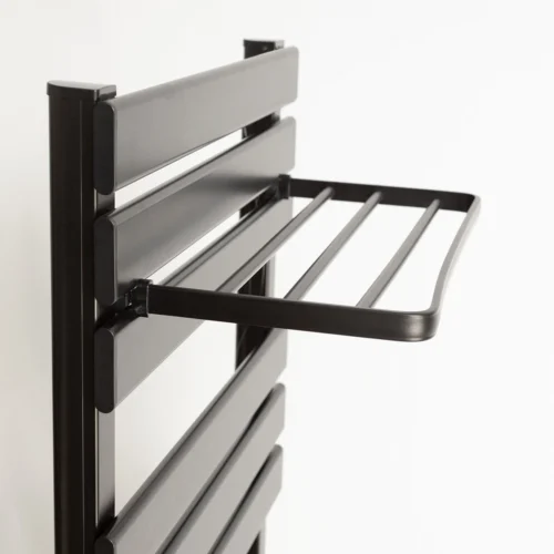 CREATE WARM TOWEL 500W - Elektrisch Handdoekenrek Voor Aan De Muur Met Plank - Zwart -Badkamer Kast Winkel 1200x1200 804