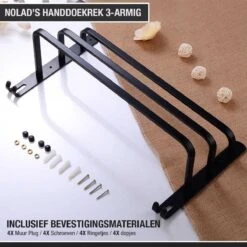 Nolad® Handdoekrek 3-armig - Handdoekhouder - Handdoekenrek - Zwart 10 Nolad® Handdoekrek 3-armig - Handdoekhouder - Handdoekenrek - Zwart -Badkamer Kast Winkel 1200x1200 806
