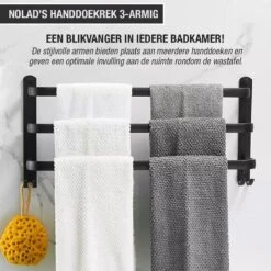 Nolad® Handdoekrek 3-armig - Handdoekhouder - Handdoekenrek - Zwart 11 Nolad® Handdoekrek 3-armig - Handdoekhouder - Handdoekenrek - Zwart -Badkamer Kast Winkel 1200x1200 807