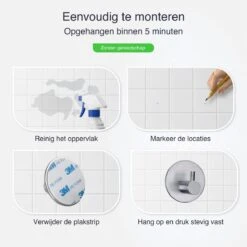 4x Handdoekhaakjes (Zelfklevend) Van RVS Zilver – Zelfklevende Haakjes – Wandhaak – Handdoekhouder – Ophanghaken Voor Keuken Of Badkamer (Accessoires) 14 4x Handdoekhaakjes (Zelfklevend) Van RVS Zilver – Zelfklevende Haakjes – Wandhaak – Handdoekhouder – Ophanghaken Voor Keuken Of Badkamer (Accessoires) -Badkamer Kast Winkel 1200x1200 825