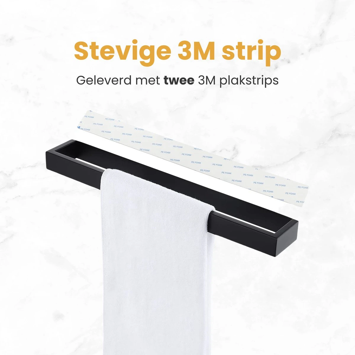 Home4u® - Handdoekrek Badkamer - Handdoekstang - Handdoekenrek Badkamer - 40CM - Zelfklevend 5 Home4u® - Handdoekrek Badkamer - Handdoekstang - Handdoekenrek Badkamer - 40CM - Zelfklevend - Afbeelding 5