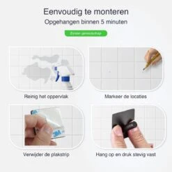 4x Handdoekhaakjes (Zelfklevend) Van RVS Zwart – Zelfklevende Haakjes – Wandhaak – Handdoekhouder – Ophanghaken Voor Keuken Of Badkamer -Badkamer Kast Winkel 1200x1200 880