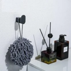 Handdoekhaakjes Zwart - Boren - 2x Wandhaakjes - Handdoekhouder Badkamer -Badkamer Kast Winkel 1200x1200 901