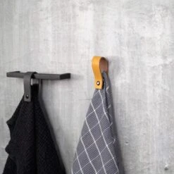 SETPRIJS - 2x Leren Magneet-lus - ZWART - Handles And More® (handdoekhaak - Handdoekhaakje - Handdoeklus - Handdoekhanger - Magnetische Handdoekhouder) -Badkamer Kast Winkel 1200x1200 914