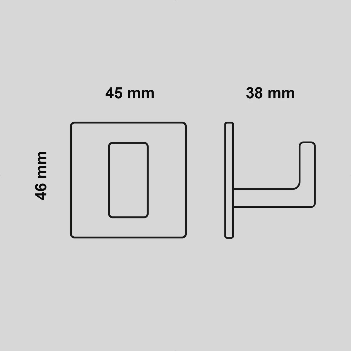 Stål Handdoekhaakjes Zelfklevend Zwart - Vierkant - 4 Stuks 3 Stål Handdoekhaakjes Zelfklevend Zwart - Vierkant - 4 Stuks - Afbeelding 3