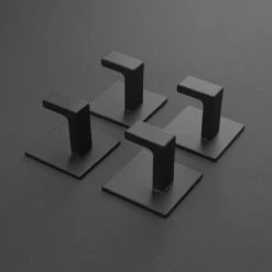 Stål Handdoekhaakjes Zelfklevend Zwart - Vierkant - 4 Stuks 18 Stål Handdoekhaakjes Zelfklevend Zwart - Vierkant - 4 Stuks -Badkamer Kast Winkel 1200x1200 931