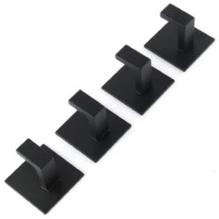 Stål Handdoekhaakjes Zelfklevend Zwart - Vierkant - 4 Stuks 19 Stål Handdoekhaakjes Zelfklevend Zwart - Vierkant - 4 Stuks -Badkamer Kast Winkel 1200x1200 932