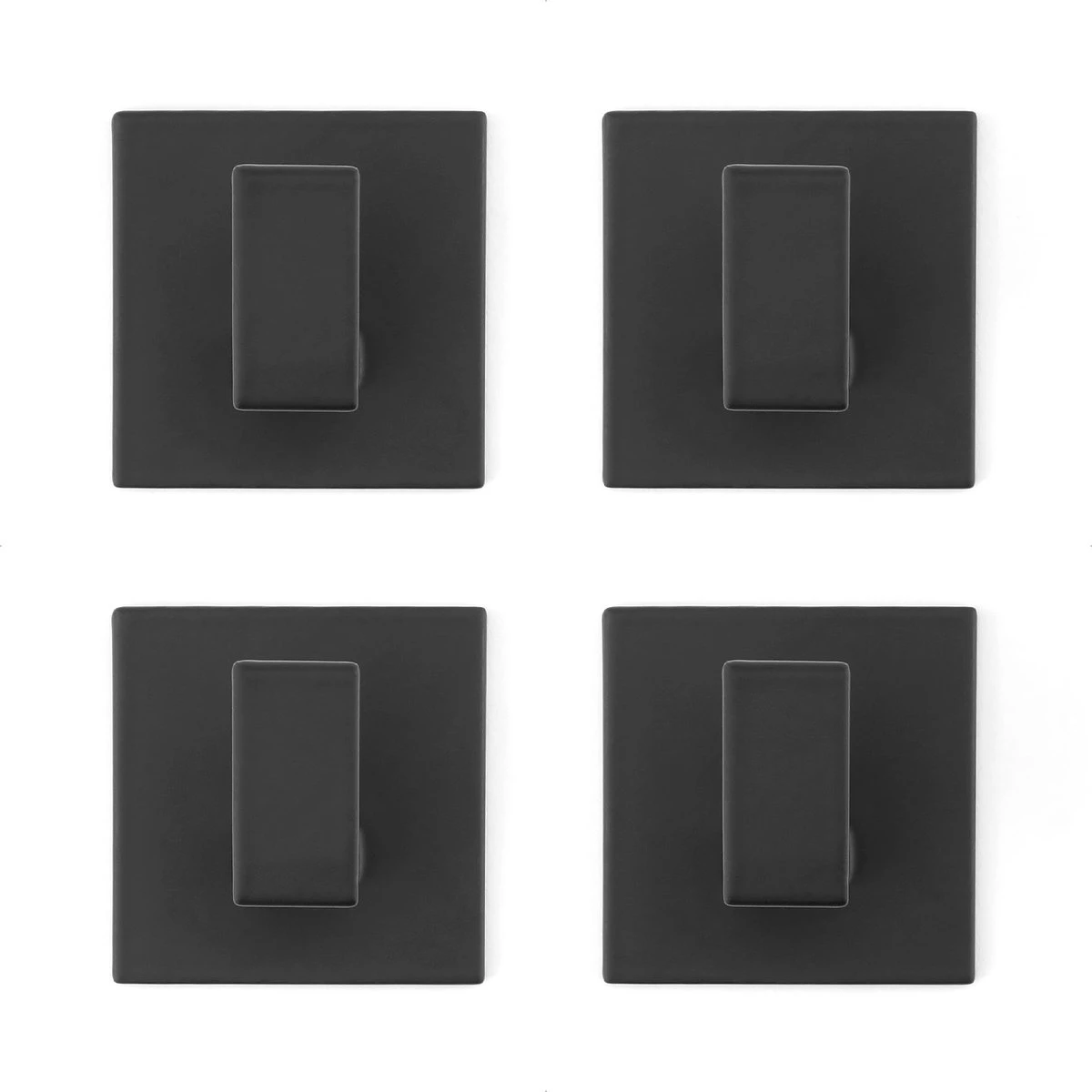 Stål Handdoekhaakjes Zelfklevend Zwart - Vierkant - 4 Stuks 10 Stål Handdoekhaakjes Zelfklevend Zwart - Vierkant - 4 Stuks - Afbeelding 10