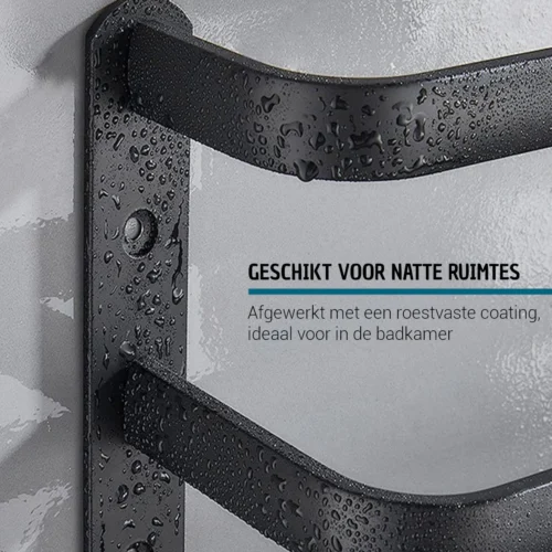 Vannons - Handdoekrek - Handdoekrek Badkamer - 2 Handdoeken - Zwart -Badkamer Kast Winkel 1200x1200 977