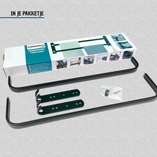 Vannons - Handdoekrek - Handdoekrek Badkamer - 2 Handdoeken - Zwart -Badkamer Kast Winkel 1200x1200 980