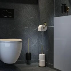 Tiger Tune - Toiletborstel Met Houder - Messing Geborsteld / Zwart 23 Tiger Tune - Toiletborstel Met Houder - Messing Geborsteld / Zwart -Badkamer Kast Winkel 1200x1200 99