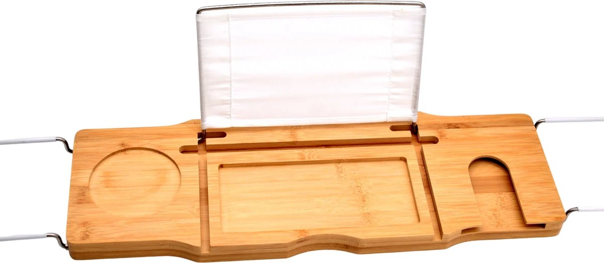 Badrek Bamboe Met IPAD Houder Galeara - Tablethouder - Telefoonhouder - Anti-slip Krasbescherming Badcaddy Badkuiprekje - Badrekje Uitschuifbaar Bamboe Hout 6 Badrek Bamboe Met IPAD Houder Galeara - Tablethouder - Telefoonhouder - Anti-slip Krasbescherming Badcaddy Badkuiprekje - Badrekje Uitschuifbaar Bamboe Hout - Afbeelding 6