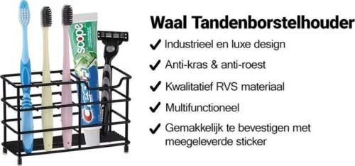 Merkloos Waal - Tandenborstelhouder - Tandenborstel Doosje - Tandenborstel Koker - Industrieel - Zwart - RVS 8 Merkloos Waal - Tandenborstelhouder - Tandenborstel Doosje - Tandenborstel Koker - Industrieel - Zwart - RVS -Badkamer Kast Winkel 1200x561