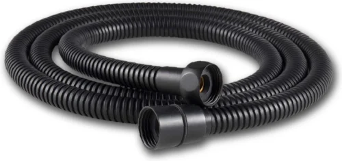 Doucheslang 150 Cm Chroom Zwart – Metaal – Anti-knik – Draaiaansluiting