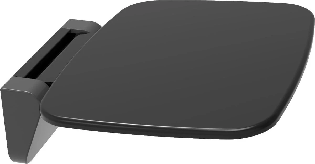 Wiesbaden Serva Douchestoel Wandmontage Opklapbaar - Zwart 1 Wiesbaden Serva Douchestoel Wandmontage Opklapbaar - Zwart