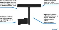 Merkloos Douchewisser Zwart Met Ophangsysteem Luxe –Trekker Douche - Siliconen -Badkamer Kast Winkel 1200x629