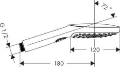 Hansgrohe Raindance Select E 120 3jet Handdouche - Chroom -Badkamer Kast Winkel 1200x671