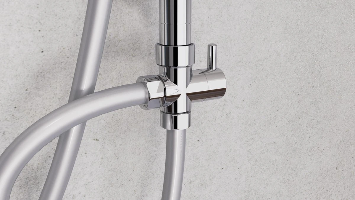 SCHÜTTE Mallorca Douchesysteem - Regendouche - 95 Cm Stang - Wandhouder In Hoogte Verstelbaar - Chroom 11 SCHÜTTE Mallorca Douchesysteem - Regendouche - 95 Cm Stang - Wandhouder In Hoogte Verstelbaar - Chroom - Afbeelding 11