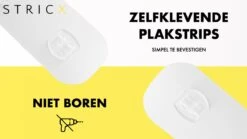 STRICX Doucherek 2 Laags Zwart - Zelfklevend Doucherek Inclusief 3 Ophanghaakjes - Doucherek Voor Badkamer / Keuken - Doucherek Met Plakstrip - Keukenrek Met Plakstrip - Badrek Douche - Kruidenrek Specerijen - Badkamerrek Douchemandje -Badkamer Kast Winkel 1200x675 3