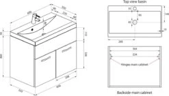 Badplaats Badkamermeubel Set Montreal 60 Cm X 35 Cm - Eiken - Badmeubel Met Spiegel En Zijkast -Badkamer Kast Winkel 1200x685 2