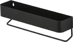 Sealskin Brix - Wandrek Met Handdoekrek 35 Cm - Zwart -Badkamer Kast Winkel 1200x686