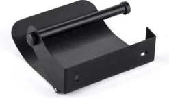 Toiletrolhouder - Wc Rolhouder - Zwart - RVS - Met Klep - Schroeven -Badkamer Kast Winkel 1200x697