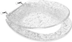 Navaris Toiletbril Met Glitter Design - Transparante Wc-bril 42 X 36 X 4,5 Cm - Makkelijk Te Bevestigen -Badkamer Kast Winkel 1200x707 1