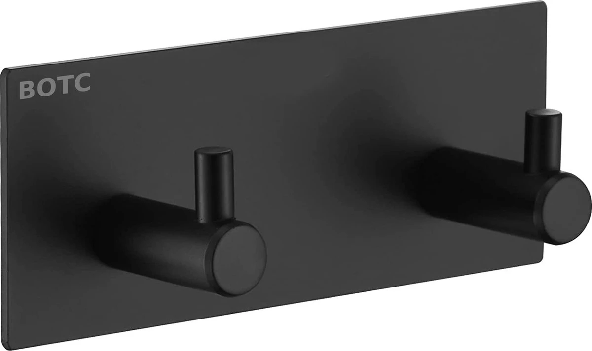 BOTC Handdoekhouder RVS - Handdoekhaakjes 2 In 1 RVS Zelfklevend - Rechthoekig Handdoek Haakjes - Handdoekhaak - Zwart 1 BOTC Handdoekhouder RVS - Handdoekhaakjes 2 In 1 RVS Zelfklevend - Rechthoekig Handdoek Haakjes - Handdoekhaak - Zwart