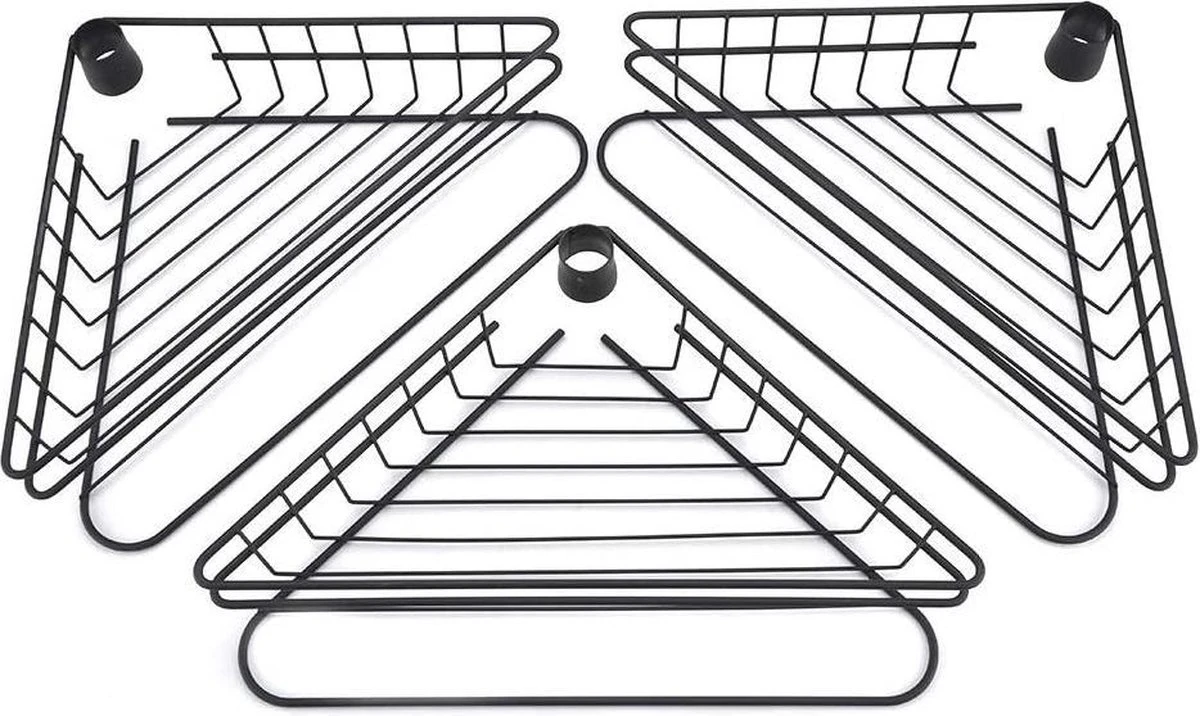 SensaHome Telescopisch Douche Rek Met 4 Lagen - Verstelbaar Bad / Douche Hoekrek Opbergrek - Uitschuifbaar Van 145-250 Cm - Zwart 2 SensaHome Telescopisch Douche Rek Met 4 Lagen - Verstelbaar Bad / Douche Hoekrek Opbergrek - Uitschuifbaar Van 145-250 Cm - Zwart - Afbeelding 2